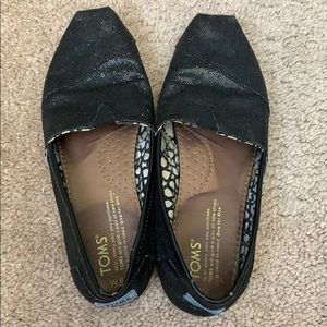 Black glitter TOMS